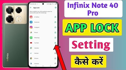 infinix note 40 pro App lock setting/How to App lock in infinix note 40 pro | Note 40 pro लॉक लगाये