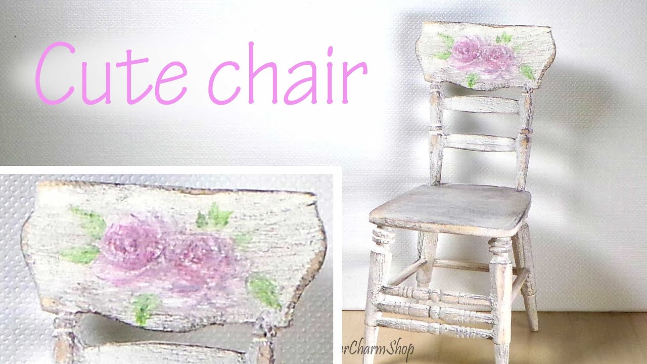 miniature furniture romantic style vintage chair tutorial youtube