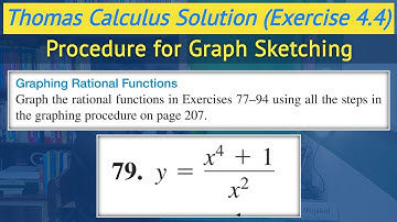 Thomas calculus solution exercise 4.4 Q79 | Procedure for Graphing Functions || Lec 75