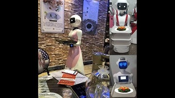 Food Delivery Robo Waiter Restaurant Greeting Robot Intelligent Service  Waiter Robot In Restaurant