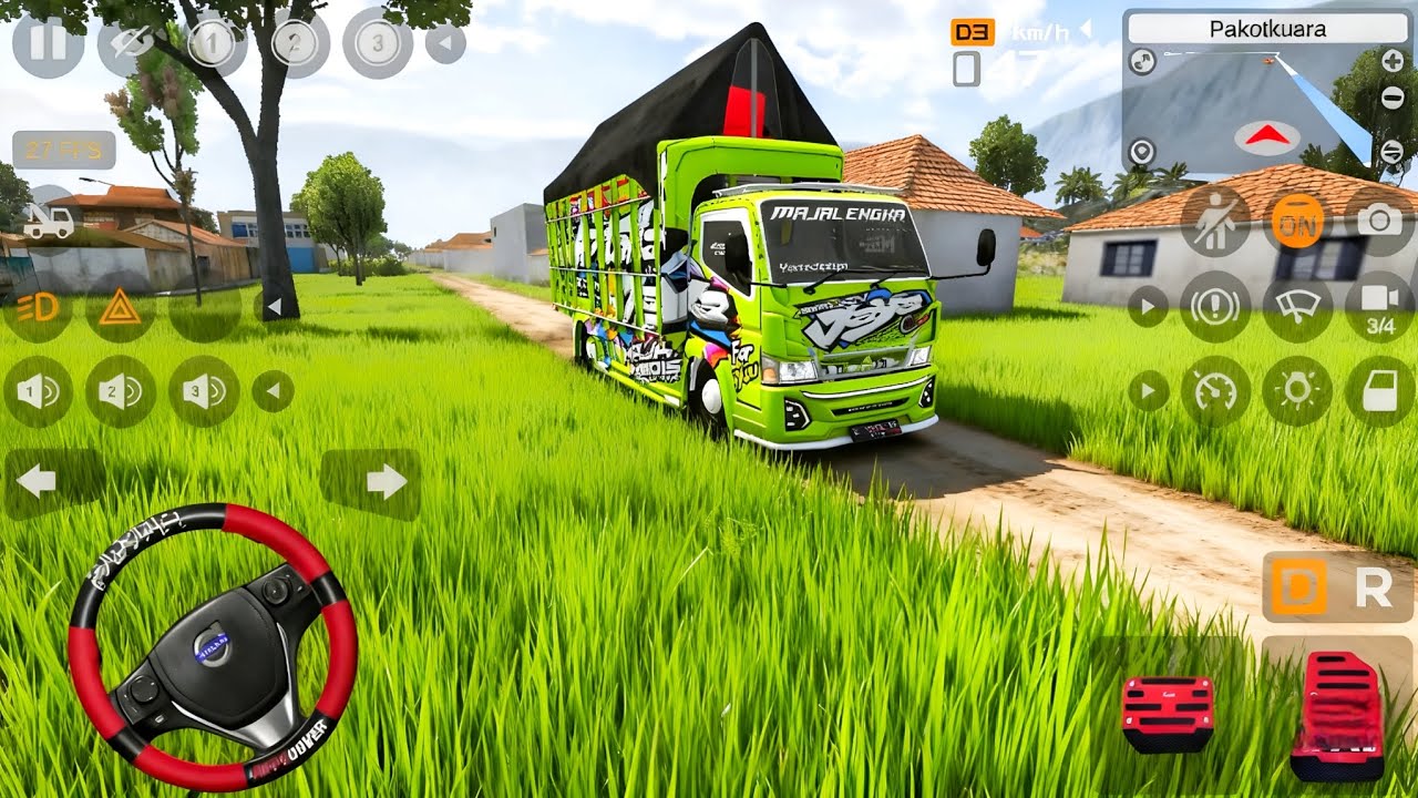 Truk Oleng Canter Hijau Bawa Barang Lupa Alamat Pengiriman l Mod Bus Simulator Indonesia