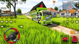 Truk Oleng Canter Hijau Bawa Barang Lupa Alamat Pengiriman l Mod Bus Simulator Indonesia screenshot 4