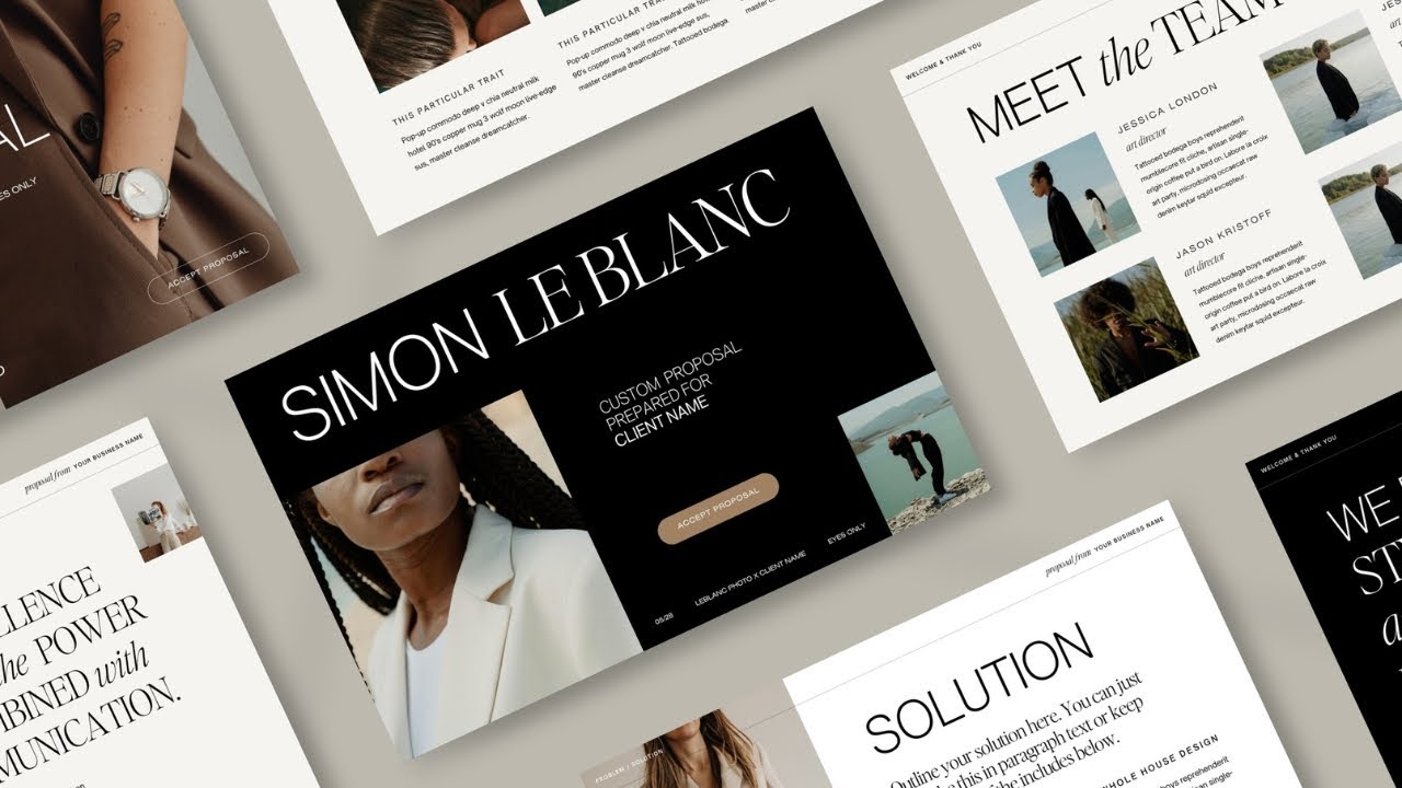 Canva proposal templates selection screen