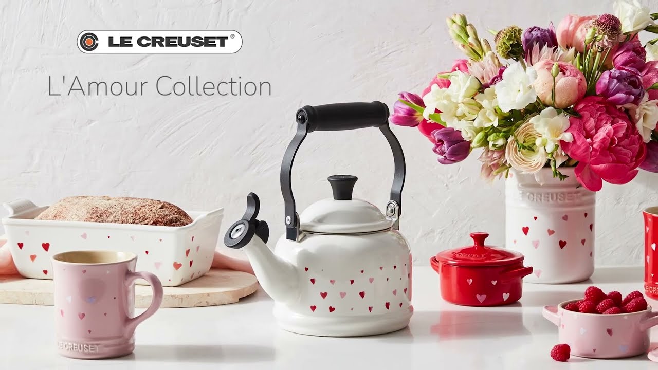 Le Creuset Enameled Cast Iron L'Amour Collection 1.25 Qt Cast Iron