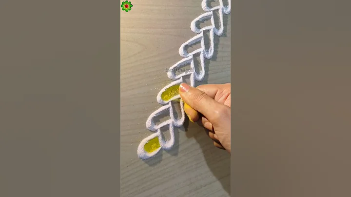 Easy Border Rangoli for Beginners #borderrangoli #rangolidesigns #diwalirangoli #shorts