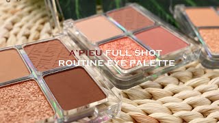 Apieu【NEW】Full Shot Routine Eye Palette  vs.Romand Better Than Eyes Eyeshadow