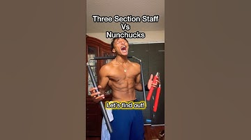 Nunchucks vs Three Section Staff! #nunchaku #shorts