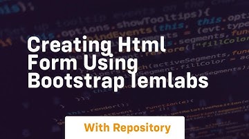 Creating html form using bootstrap iemlabs