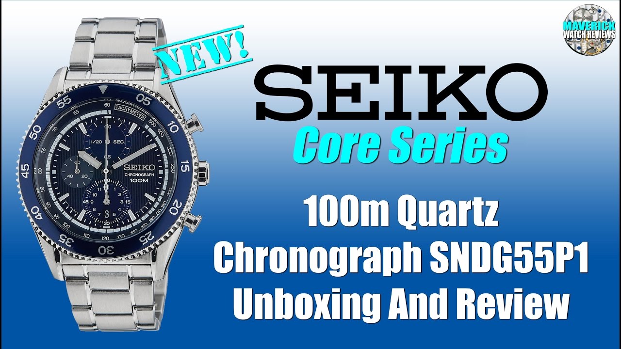 Blue Beast! | Seiko 100m Quartz Chronograph SNDG55P1 Unbox & Review -  YouTube