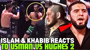 Islam Makhachev And Khabib LIVE Reaction On Usman Nurmagomedov Vs Paul Hughes Fight Rematch (FULL)