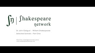 John Gielgud - Shakespeare Sonnets - Part One - Hd Restored - 4K