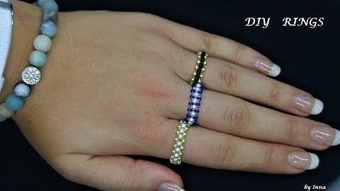 Beaded ring in less than 10 minutes.  DIY beaded rings. Very easy pattern