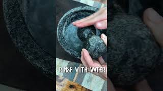 How to season a new granite mortar and pestle