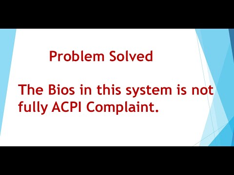 The Bios in this system is not fully ACPI Complaint DELL N4050 | Windows 7 Error