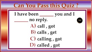 Can You Pass this Quiz ? | Mixed English Quiz | All tenses practice test | No.1 Quality English