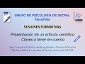 Sesión PsicoPalis: Presentación de un artículo científico | Jesús González Barboteo