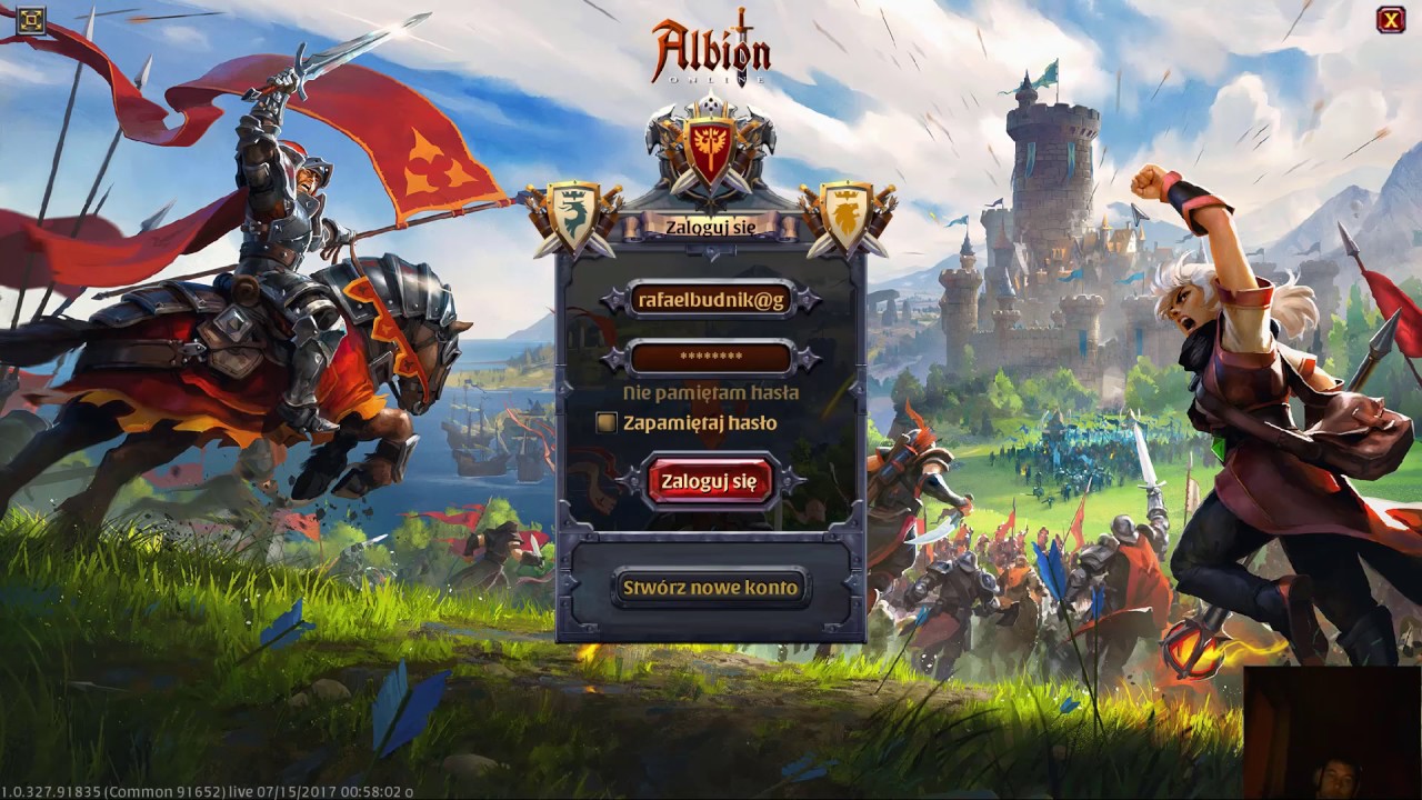Albion Online dzień trzeci logowanie YouTube
