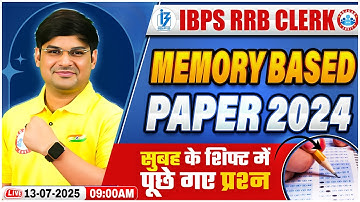 IBPS RRB Clerk Classes 2025 | Reasoning Memory Based Paper | Mandeep Sir