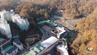 학교 전경 드론 영상