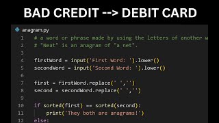 Python Code to Check Anagram Words | Hindi Explanation