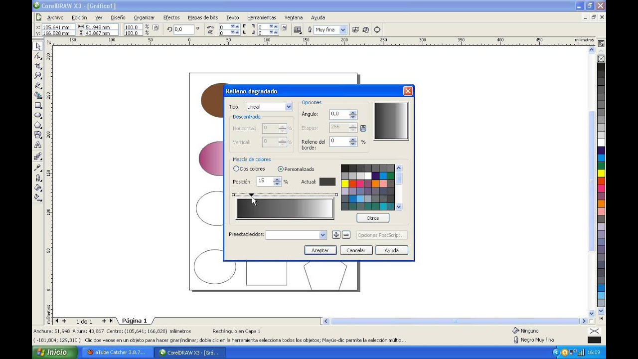 RELLENO DEGRADADO EN COREL DRAW - YouTube