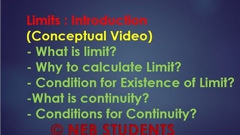 Introduction to Limits and Continuity ( Class 11 & 12)