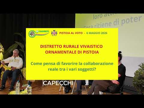Video Elezioni a PISTOIA. I candidati sindaco rispondono: distretto rurale vivaistico