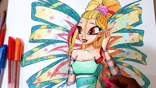 How To Draw Daphne Sirenix From WinxClub | Live Drawing