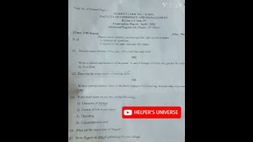 Additional English Bcom SY Fourth sem / BAMU #exam #exam #ba #bcom #bsc #novel #pyq #fy #sy #ty #ug