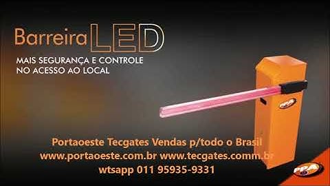 Cancela Automática Portaoeste Tecgates PPA modelo com Led
