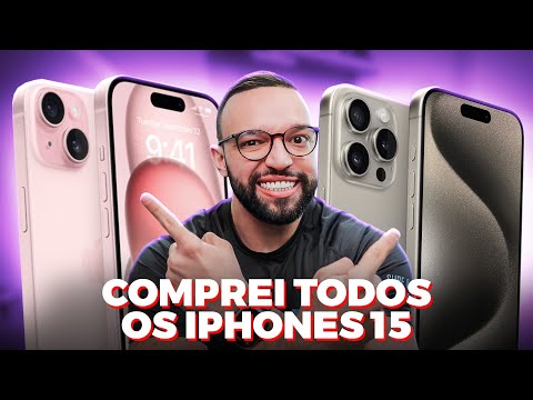 COMPREI TODOS OS iPHONES 15 NA PRÉ-VENDA DA APPLE!