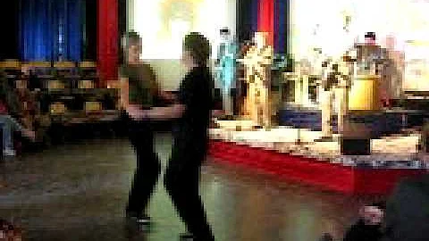 Erica Fielder and Larry Knowles dancing