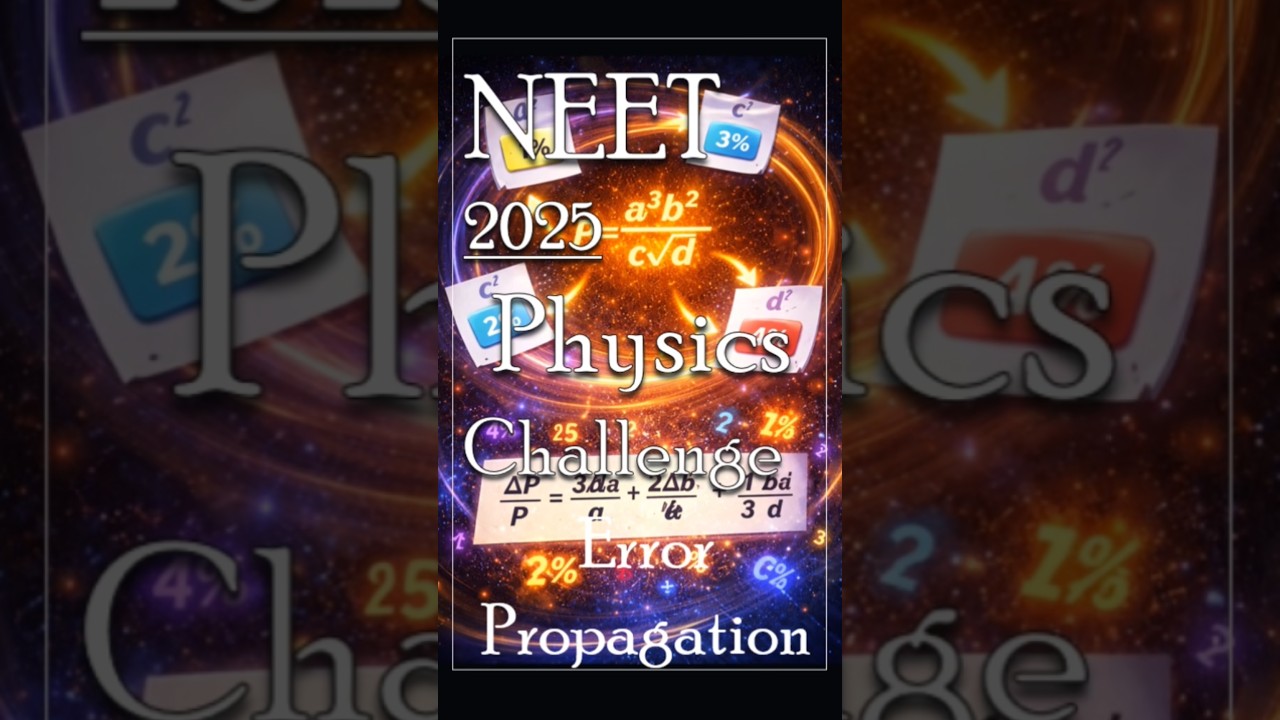 NEET 2025 Physics | Error Propagation | Percentage Error Trick