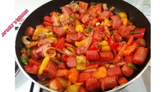 SOSIS ASAM MANIS // Cara Membuat Sosis Asam Manis Rumahan ala Restoran
