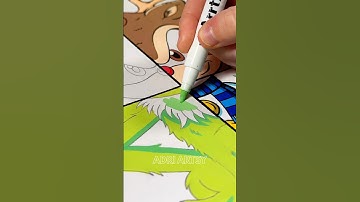 ONE Drawing of SONIC the Hedgehog in 4 DIFFERENT Art Styles! Part 3 (Christmas Edition) #shorts