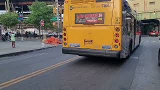 MTA Bus 7687 on route B25 Departing Fulton and Van Sinderen