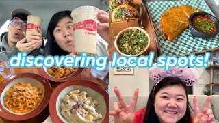 trying jack in the box boba🧋, discovering local restaurants 😋 + packing for disney! 🧳