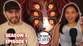 UPPER MOON 1 REVEAL!! - Girlfriend Reacts To Demon Slayer Season 3 Episode 1 REACTION + REVIEW!