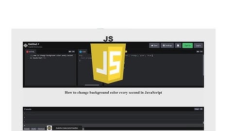 How to change background color every second in JS