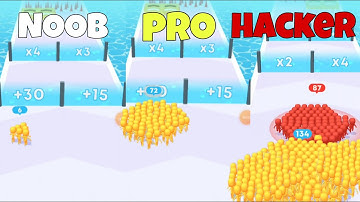 Count Master: Crowd Clash & Stickman Running Game- Level 21-40 ||NOOB VS PRO VS HACKER
