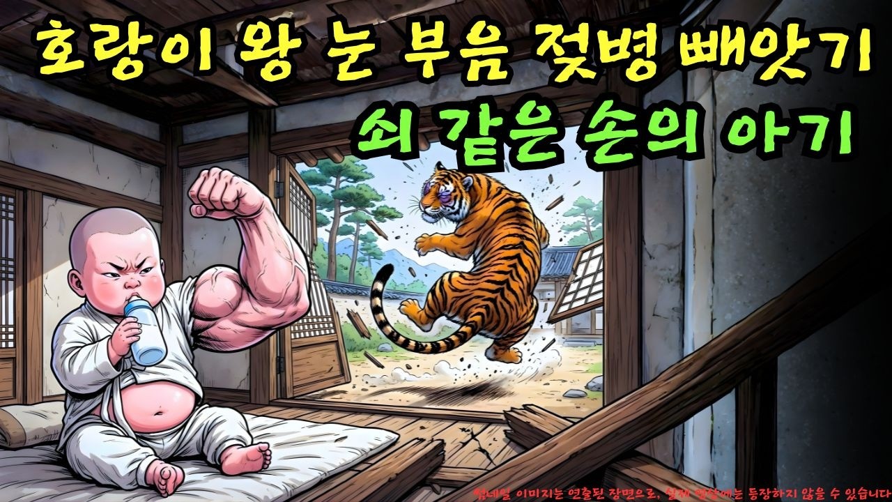 👉 쇠처럼 단단한 손을 가진 아기의 젖병을 빼앗으려다 두 눈이 퉁퉁 부은 호랑이 왕… 이 행동은 과연 위험할까? | 야담 |옛날이야기 |민담 |전설 | 설화