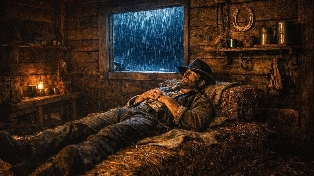 Peace in the Storm – Arthur Sleeping in a Hay Bed By the Lantern Light ...
