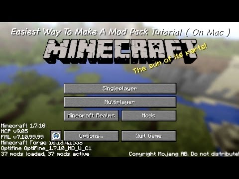 Easy Tutorial On Making Your Very Own Minecraft Modpack On Mac Youtube