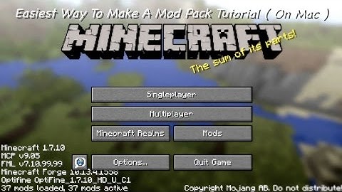 Easy tutorial on making your very own Minecraft Modpack ( on Mac )