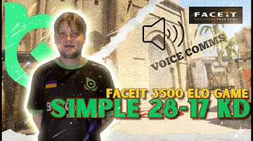 DEMO POV - s1mple (28-17) KD - 3500 FACEIT ELO (Mirage)  #cs2 #s1mple #navi #bcgame #povcs2