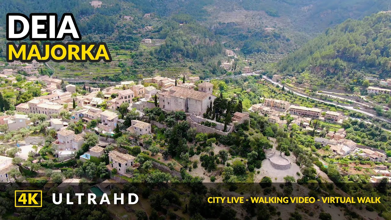 4K virtual walking tour Deia, ❤️ Mallorca (Majorca) 2021