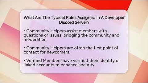 What Are The Typical Roles Assigned In A Developer Discord Server? - Everyday-Networking
