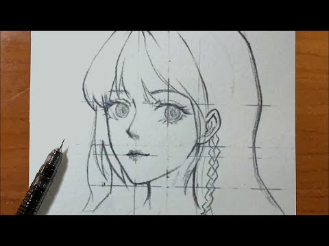 Video Hướng dẫn vẽ Anime đơn giản từng bước | Vẽ mặt góc... - youtube
