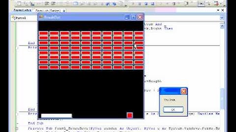 Breakout 5 of 7 - Visual Basic Game