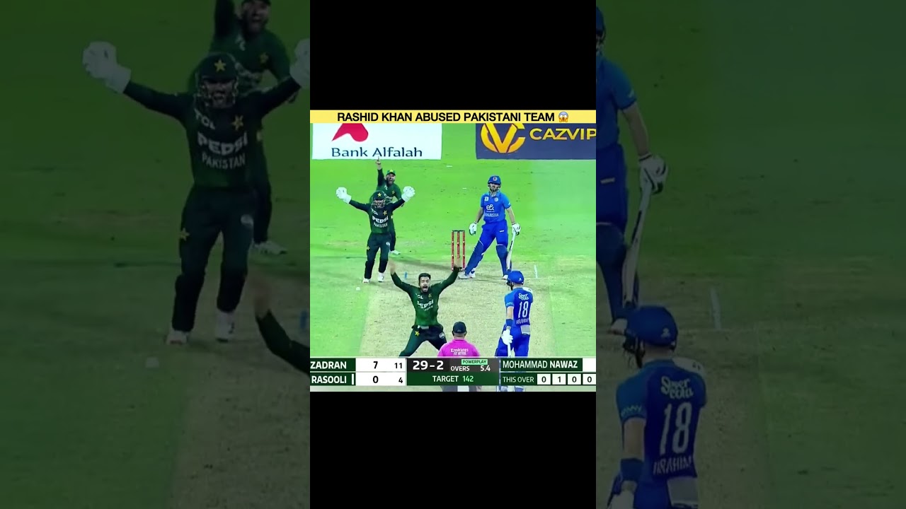 Rashid Khan Abusing Pakiztan Team 😱😱 #cricket #viralvideos #cricketlover #shortsvideo #fypシ゚